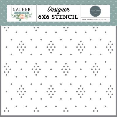 Carta Bella Gather At Home Stencil - Dotted Diamonds